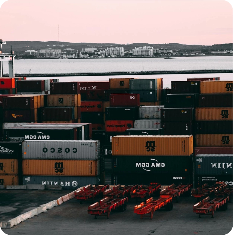 Image of a Shipyard with Containers